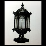 Đèn gắn đầu trụ cổng, cột, hàng rào cổ điển hoàng cung  CT-6162 Ø160xH350